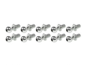 3RACING Sakura D3 CS SPORT Ball Stud Steel 4.8mm Ball Stud L=6 (10 pcs) - 3RAC-BS4806S