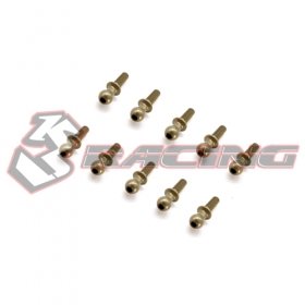 3RACING Sakura D3 CS SPORT 7075 Aluminum 4.8mm Ball Stud L=9 (10 pcs) - Teflon Coated - 3RAC-BS480975/TE