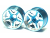 Kyosho Mini-Z MR-02 (MM) /Kyosho Mini-Z MR-02 (RM) /Kyosho Mini-Z MR-015 Aluminum Front Rim 5 Spoke 2 Tones+3.0 Offset - Light Blue Color - 3Racing MR02-FP30/LB