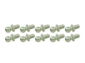 3RACING Aluminum Body Post 7075 Aluminum 4.3MM Ball Stud L=5 (10 pcs) - Teflon Coated - 3RAC-BS43050/TE