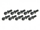 3RACING 4.8MM Ball Stud L=6 (10 pcs) - Black - 3RAC-BS4806/BL