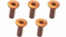 3RACING M3 x 10 AL7075 Flat Head Hex Socket - Machine (5 Pcs) Orange - TS-FSM310AL/OR