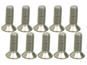 3RACING M2.6 x 8 Titanium Flat Head Hex Socket - Machine (10 Pcs) - TS-FSM2608M