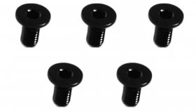 3RACING M3 x 6 AL7075 Flat Head Hex Socket - Machine (5 Pcs) -Black - TS-FSM306AL/BL