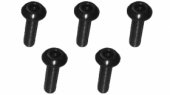 3RACING M3 x 10 AL7075 Button Head Hex Socket - Machine (5 Pcs) -Black - TS-BSM310AL/BL