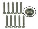 3RACING #4-40 x 3/4 Titanium Flat Head Hex Socket - Machine (10 Pcs) - TS-FS4340M