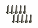 3RACING M2 X 12 Titanium Flat Head Hex Socket - Machine (10 pcs) - TS-FSM212M