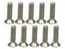 3RACING M2.6 x 10 Titanium Flat Head Hex Socket - Machine (10 Pcs) - TS-FSM2610M