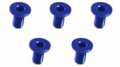 3RACING M3 x 6 AL7075 Flat Head Hex Socket - Machine (5 Pcs) Blue - TS-FSM306AL/BU