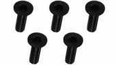 3RACING M3 x 10 AL7075 Flat Head Hex Socket - Machine (5 Pcs) -Black - TS-FSM310AL/BL