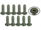 3RACING M3 x 12 Titanium Flat Head Hex Socket - Self Tapping (10 Pcs) - TS-FSM312S