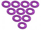 3RACING Aluminium M3 Flat Washer 0.5mm (10 Pcs) - Purple - 3RAC-WF305/PU