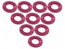 3RACING Aluminium M3 Flat Washer 0.5mm (10 Pcs) - Red - 3RAC-WF305/RE 3RACING Aluminium M3 Flat Washer 0.5mm (10 Pcs) - Red - 3RAC-WF305/RE