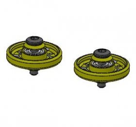 Tamiya Mini 4WD 13mm Aluminum Ball -Race Rollers ( Ringless )(Golden) - 3RACING M4WD-30/GO