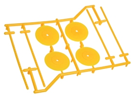 3RACING 1/10 Type Set Holder (4 pcs) - Yellow - WH-06/YE