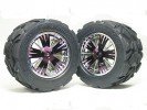 Traxxas Revo HPI Savage 21 /HPI Savage 25 /Traxxas Revo Ton Wheel & Tyre Set 40 Series - Wide Offset ( 1 Pairs ) - Purple Color - 3RACING RE-043A/P2 Traxxas Revo HPI Savage 21 /HPI Savage 25 /Traxxas Revo Ton Wheel & Tyre Set 40 Series - Wide Offset ( 1 Pairs ) - Purple Color - 3RACING RE-043A/P2