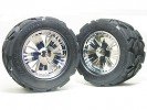 Traxxas Revo HPI Savage 21 /HPI Savage 25 /Traxxas Revo Ton Wheel & Tyre Set 40 Series - Wide Offset ( 1 Pairs ) - Silver Color - 3RACING RE-043A/S2 Traxxas Revo HPI Savage 21 /HPI Savage 25 /Traxxas Revo Ton Wheel & Tyre Set 40 Series - Wide Offset ( 1 Pairs ) - Silver Color - 3RACING RE-043A/S2