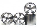 Traxxas Revo HPI Savage 21 /HPI Savage 25 /Traxxas Revo Aluminum 5 Spoke Wheel 40 Series - Wide Offset ( 2 Pairs ) - Titanium Color - 3RACING RE-059B/T4 Traxxas Revo HPI Savage 21 /HPI Savage 25 /Traxxas Revo Aluminum 5 Spoke Wheel 40 Series - Wide Offset ( 2 Pairs ) - Titanium Color - 3RACING RE-059B/T4