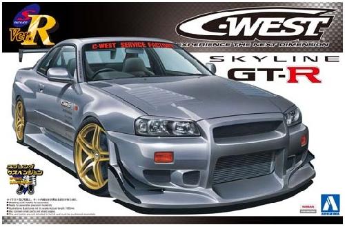 Aoshima #AO-04101 - 1/24 No.85 C-WEST Skyline R34 GT-R