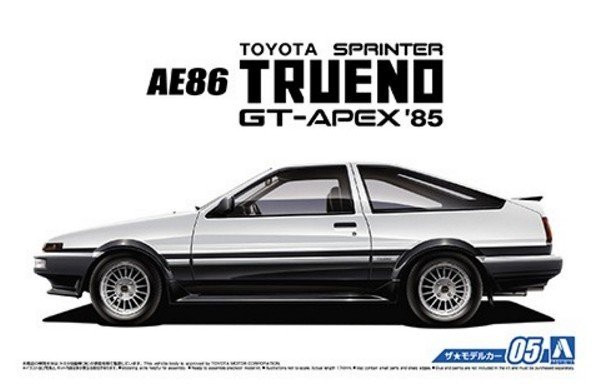 Aoshima 05156 - 1/24 Toyota Sprinter AE86 Trueno GT-APEX \'85 The Model Car No.5