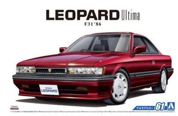 Aoshima 05482 - 1/24 Nissan F31 Leopard 3.0 Ultima '86 The Model Car No.61