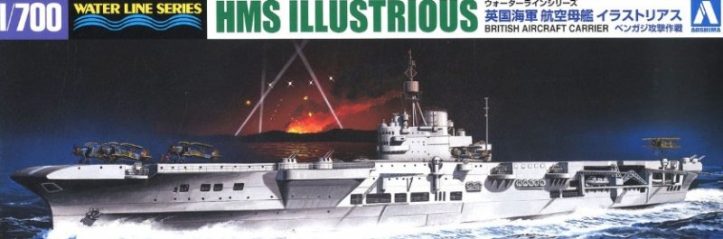 Aoshima 05941 - 1/700 HMS Illustrious British Aircraft Carrier