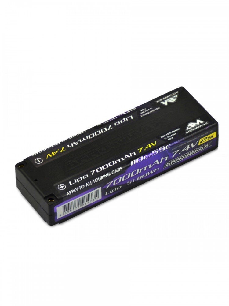 Arrowmax AM-700103 AM Lipo 7000mAh 2S TC - 7.4V 55C Continuos 110C Burst