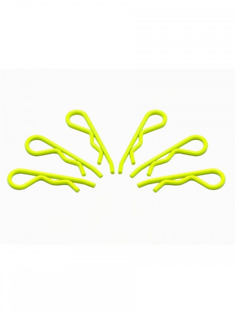 Arrowmax AM-103118 Body Clip 1/8 - Fluorescent Yellow (6)
