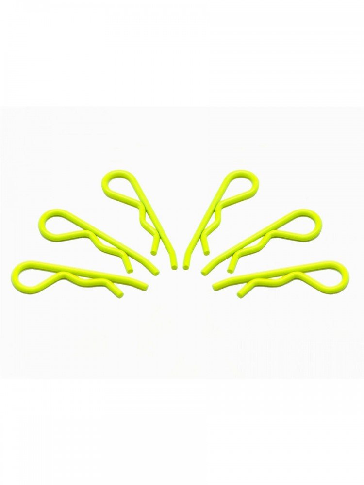 Arrowmax AM-103118 Body Clip 1/8 - Fluorescent Yellow (6)