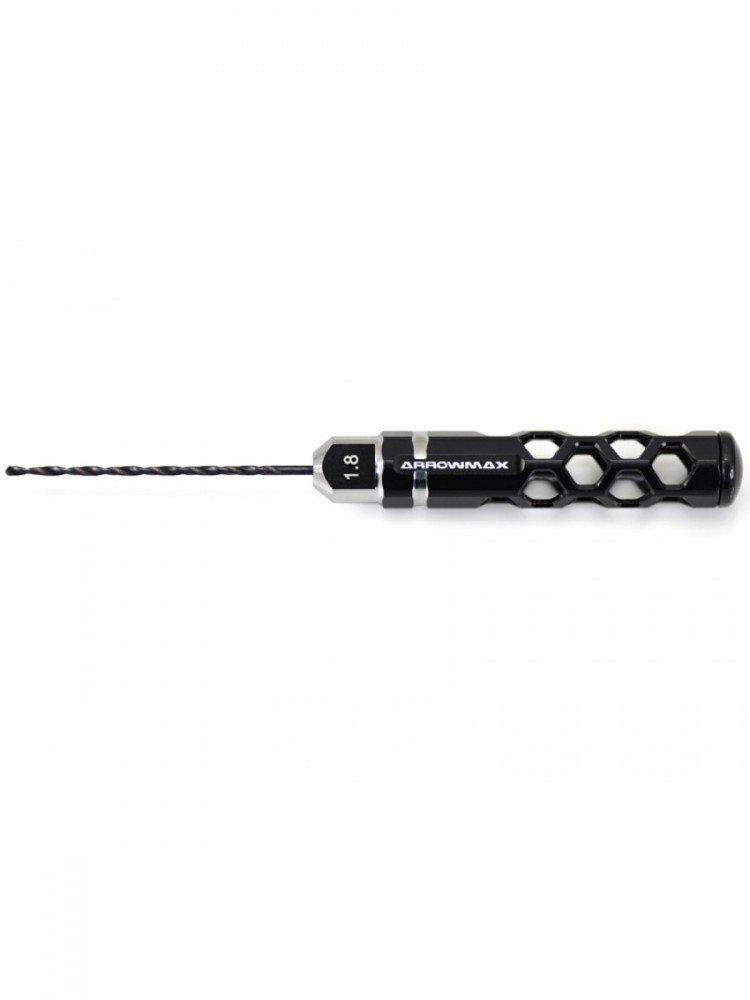 Arrowmax AM-220018-B Drill 1.8MM Long For 1/32 Mini 4WD (Black)