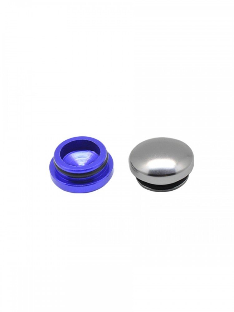 Arrowmax AM-199003 18mm Aluminum End Cap - Purple & Silver (2)