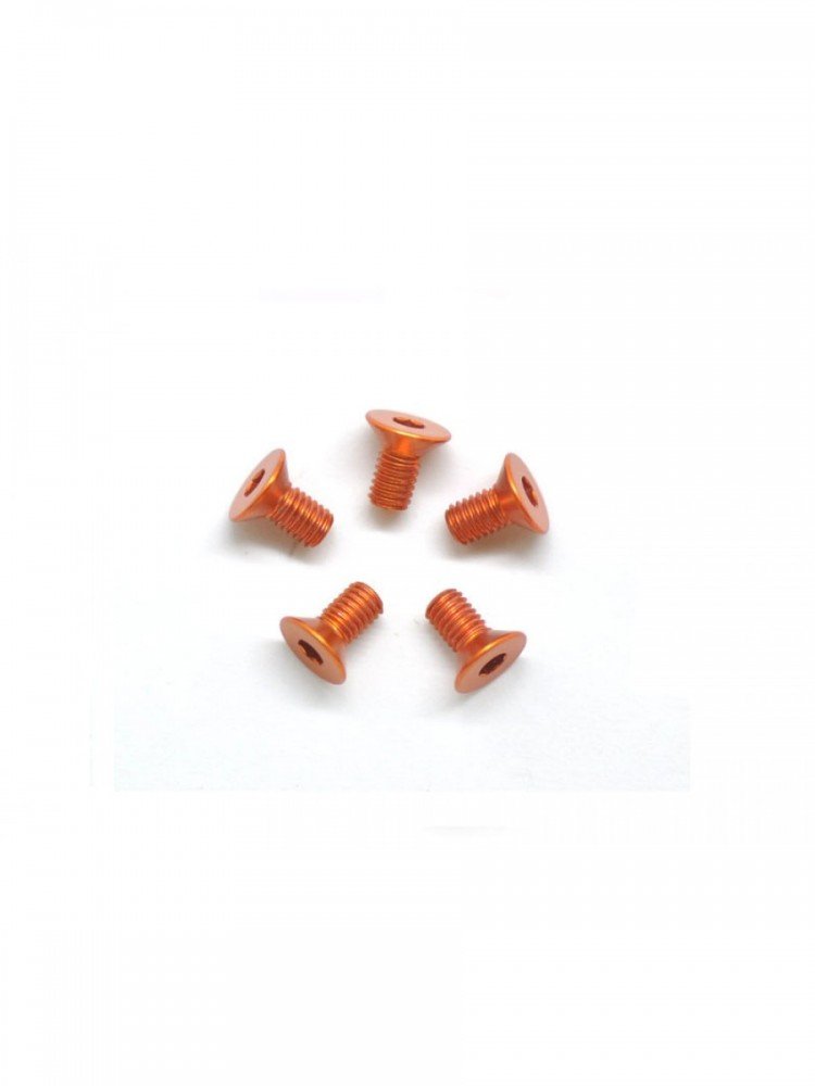 Arrowmax AM-14CS3006-O Aluminium Screw Allen Countersunk M3x6 Orange (7075) (5)