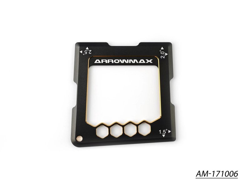Arrowmax AM-171006 Quick Camber Gauge For 1/10th 1.5 degree, 2 degree, 2.5 degree Black Golden