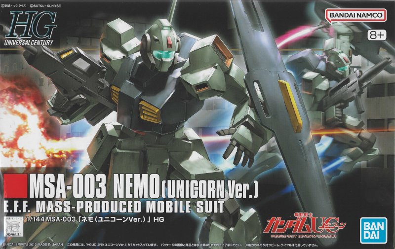 Bandai 5060665 - HGUC 1/144 Nemo MSA-003 (Unicorn Ver.) #140