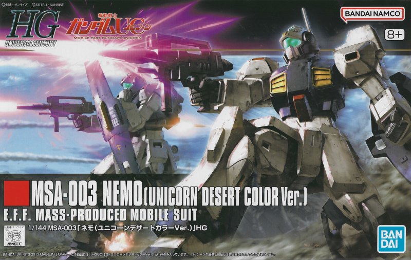 Bandai 5060958 - 1/144 HG MSA-003 Nemo (Unicorn Desert Color Ver.) HGUC(164)