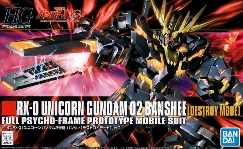 Bandai 5057983 - HGUC 134 1/144 Unicorn Gundam 02 Banshee (Destroy Mode)