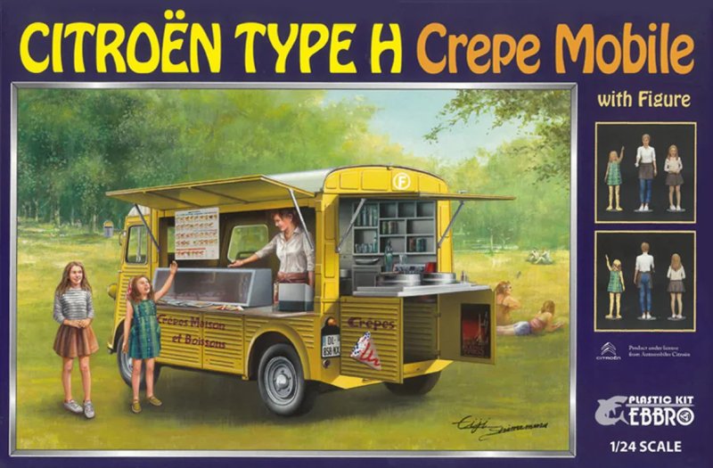 Ebbro 25013 - 1/24 Citroen H Crepe Mobile With Figure