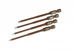 EDS 500902 - Power Tool Tip Set 4 Pieces - Allen Wrench 1.5 2.0 2.5 3.0x 100mm - Metric Sizes