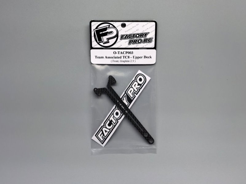 Factory Pro FP-O-TACP003 Team Associated TC8 - Upper Deck Front - Graphite 2.5