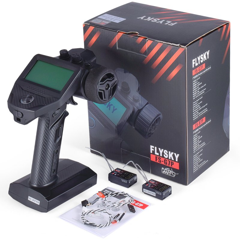 Flysky FS-G7P-2RX - G7P (PRO) 2.4GHz Transmitter 7-Channel Remote Controller w/2pcs R7P Receiver
