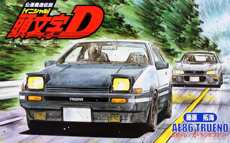 Fujimi 18374 - 1/24 Initial D(19) Toyota AE86 Trueno Carbon Bonnet Ver.(Fujiwara Takumi Ver.)