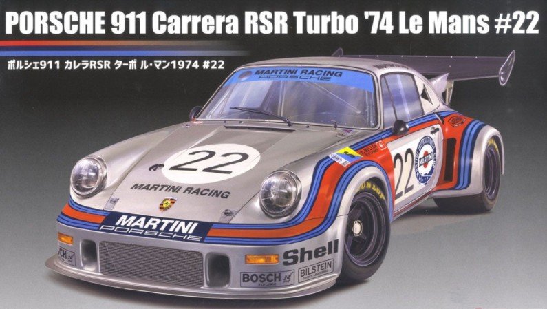 Fujimi 12648 - 1/24 RS-23 Porsche 911 Carrera RSR Turbo Le Mans 1974 No.22 Martini Racing