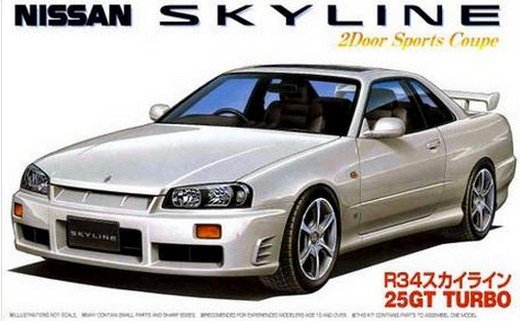1 24 Id 16 Nissan Skyline R34 25gt Turbo 98 2 Door Sports Coupe