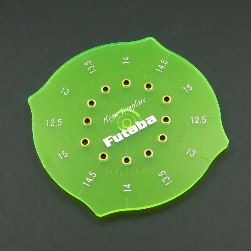FUTABA 12.5-15MM SERVO HORN DRILL GAUGE TEMPLATE 1 EBS0160 (W/O PACKING)