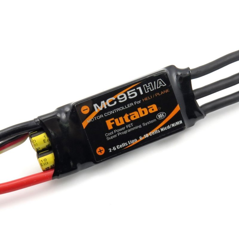 FUTABA MC951HA 50AMP 2-6S LI-PO BRUSHLESS MOTOR CONTROLLER ESC WITH 5.5V/3A BEC