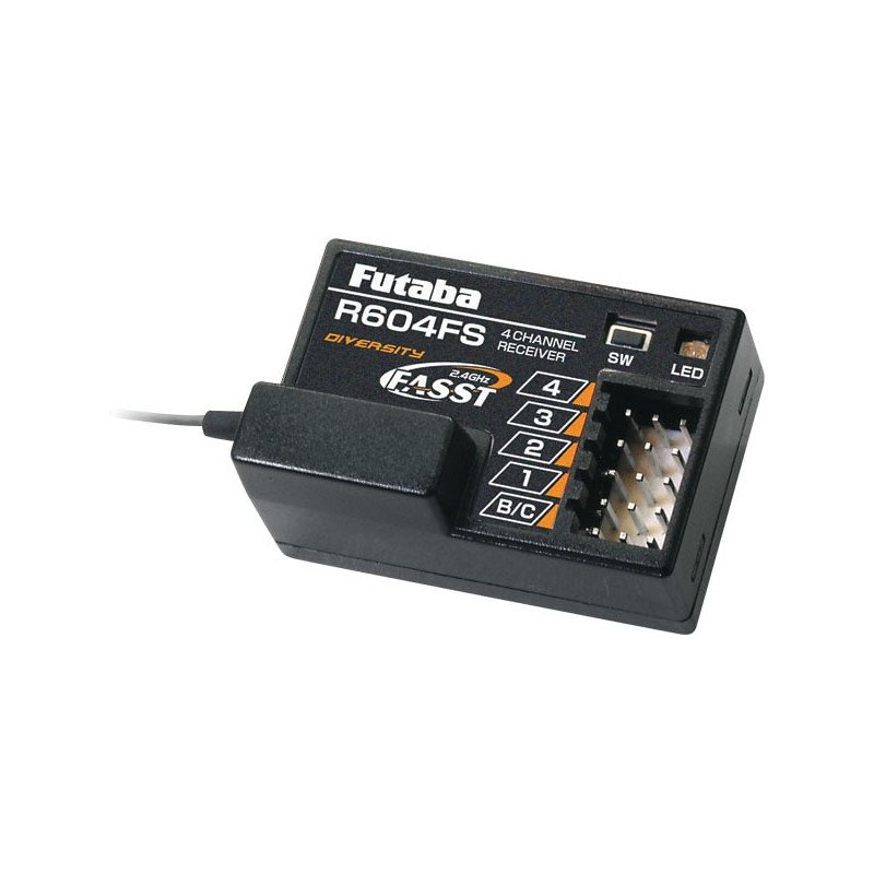 Futaba R604FS-24G - R604FS 2.4G 4-ch Receiver (Bulk-Packing)