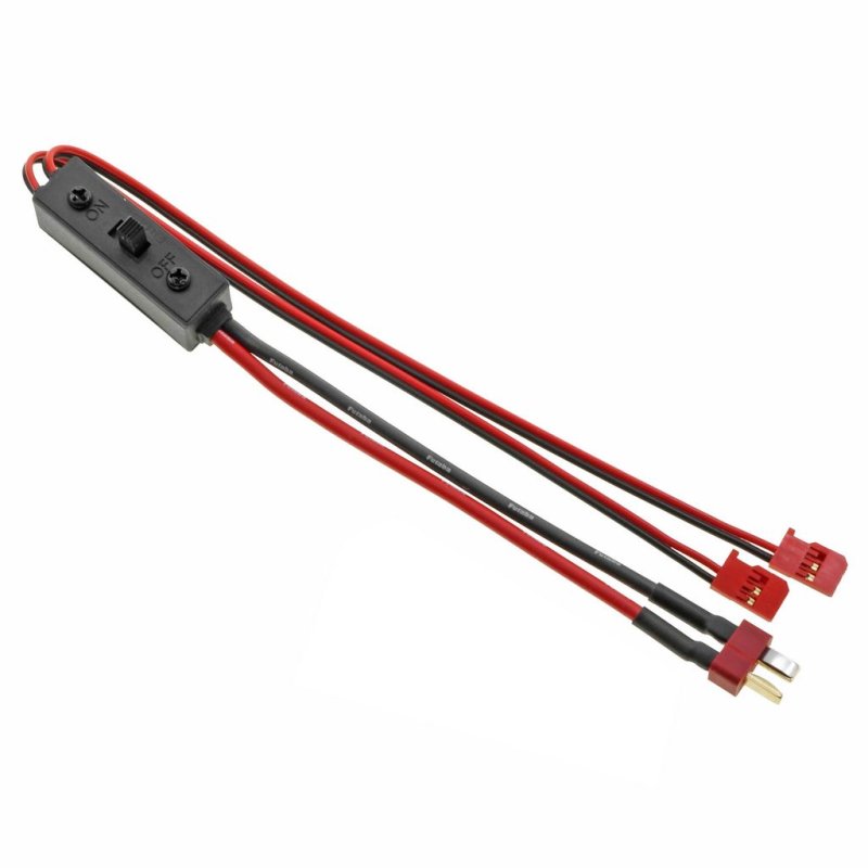 FUTABA HIGH POWER ON/OFF ELECTRIC SWITCH HARNESS ESW-1D T-DEANS TO RX EBA0324  (W/O PACKING)