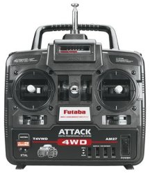 Attack 4VWD 4-Channel AM 27MHZ R124H 2xS3003 Futaba