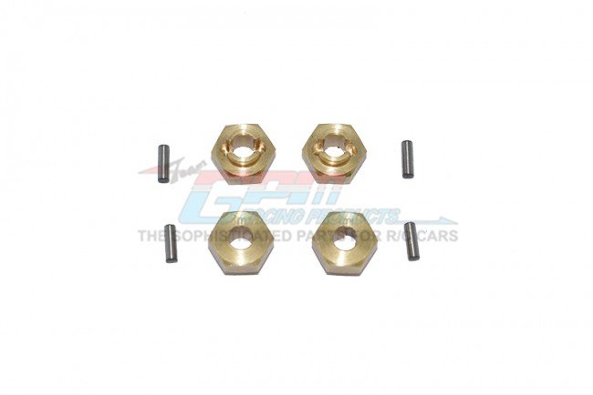 AXIAL 4WD SCX24 DEADBOLT Brass Hex Adapters 3mm Thick - 8pc set - GPM SCX24010X/3M