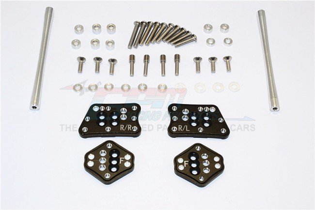 AXIAL Racing SCX10 II Aluminium Front + Rear Adjustable Mount For Original Shock Tower - 1set - GPM SCX2029FRO